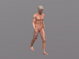 naked man-rigged 3d game character 3D Model