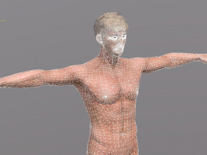 naked man-rigged 3d game character 3D Model