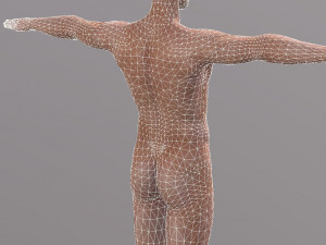 naked man-rigged 3d game character 3D Model