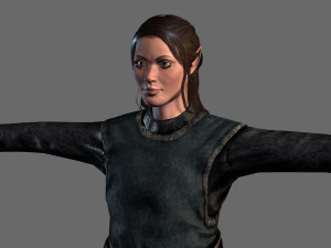 animated elf woman-rigged 3d game character Model 3D