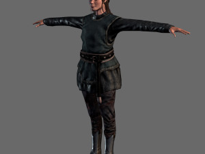 animated elf woman-rigged 3d game character Model 3D