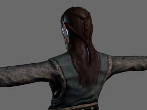 animated elf woman-rigged 3d game character Model 3D