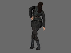 animated elf woman-rigged 3d game character Model 3D
