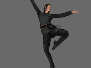 animated elf woman-rigged 3d game character Model 3D