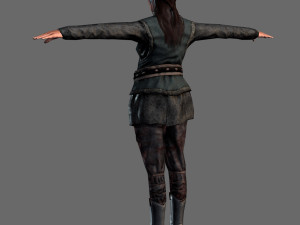 animated elf woman-rigged 3d game character Model 3D