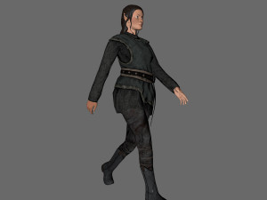 animated elf woman-rigged 3d game character Model 3D