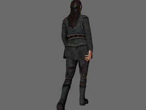 karakter permainan 3d yang dicurangi wanita elf animasi Model 3D