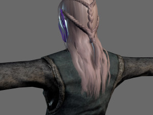 animated elf woman-rigged 3d game character Model 3D