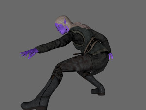 animated elf woman-rigged 3d game character Model 3D