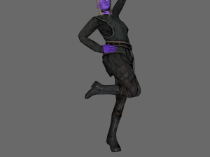 animated elf woman-rigged 3d game character Model 3D