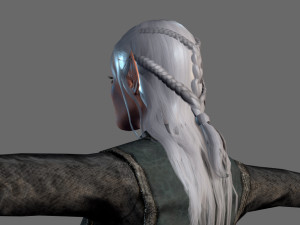 animated elf woman-rigged 3d game character Model 3D