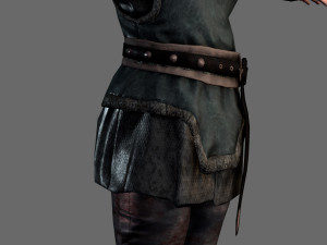 animated elf woman-rigged 3d game character Model 3D