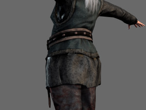 animated elf woman-rigged 3d game character Model 3D