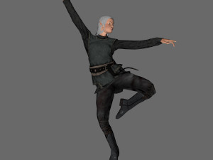 animated elf woman-rigged 3d game character Model 3D