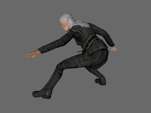 animated elf woman-rigged 3d game character Model 3D