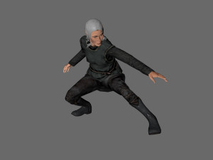animated elf woman-rigged 3d game character Model 3D