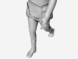 elf statue Modello 3D