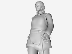 elf statue Modello 3D