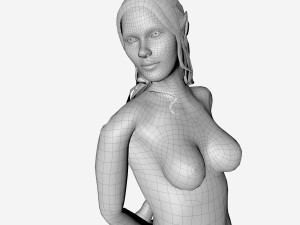 elf statue Modèle 3D