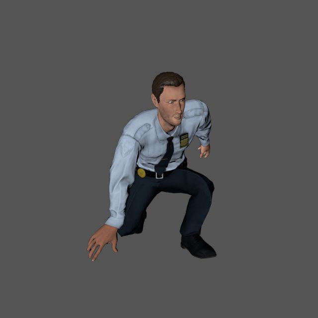animated police officer-rigged 3d game character 3D-Modell .c4d .max .obj .3ds .fbx .stl .blend 