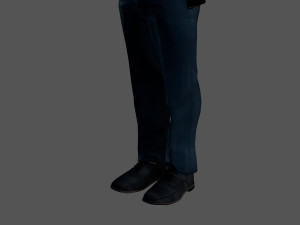animated police officer-rigged 3d game character 3D-Modell