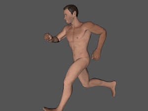 animated naked man-rigged 3d game character 3D-Modell
