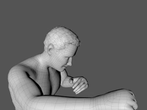 decorative man sculpture 3D Model