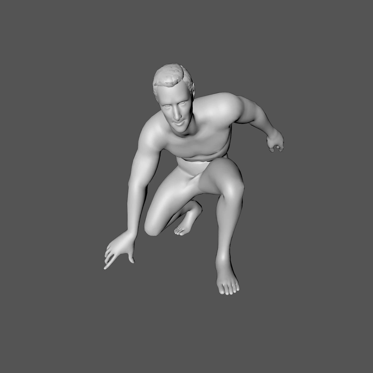 decorative man sculpture 3D Model .c4d .max .obj .3ds .fbx .stl .blend
