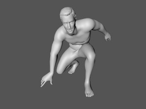 decorative man sculpture 3D Model