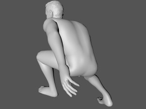 decorative man sculpture 3D Model