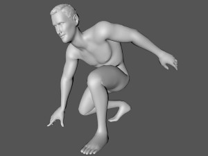 decorative man sculpture 3D Model
