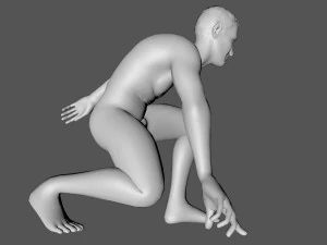 decorative man sculpture 3D Model