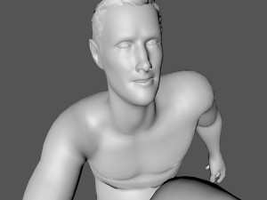 decorative man sculpture 3D Model