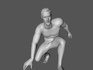 decorative man sculpture 3D Model
