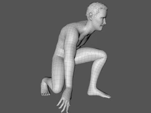 decorative man sculpture 3D Model