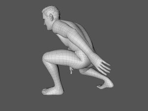 decorative man sculpture 3D Model