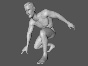 decorative man sculpture 3D Model
