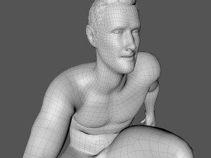 decorative man sculpture 3D Model