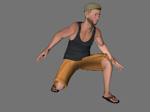 animated man -rigged 3d game character 3D Model