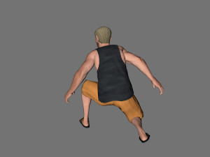 animated man -rigged 3d game character 3D Model