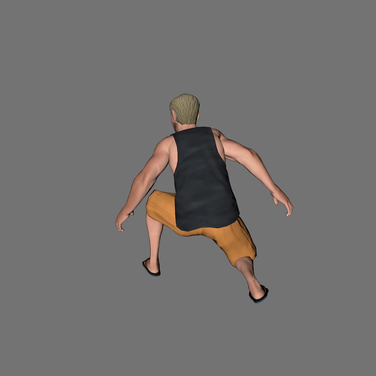 Animated Man Rigged 3d Game Character 3d Model In Man 3dexport