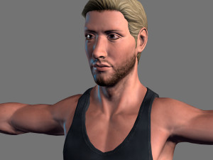 animated man -rigged 3d game character 3D Model