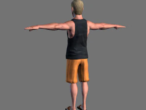 animated man -rigged 3d game character 3D Model