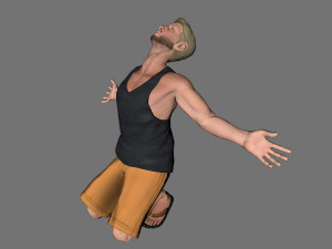 animated man -rigged 3d game character 3D Model