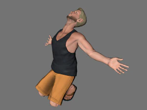 animated man -rigged 3d game character 3D Model