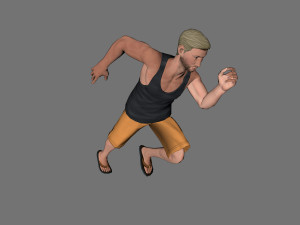 animated man -rigged 3d game character 3D Model