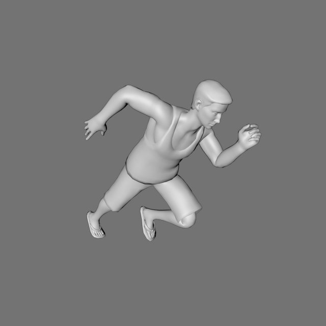 decorative man sculpture 3D Модель .c4d .max .obj .3ds .fbx .stl .blend 