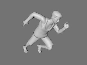 장식적인 남자 조각품 3D 모델