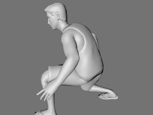 decorative man sculpture 3D Model