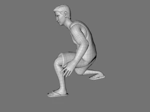 decorative man sculpture 3D Model